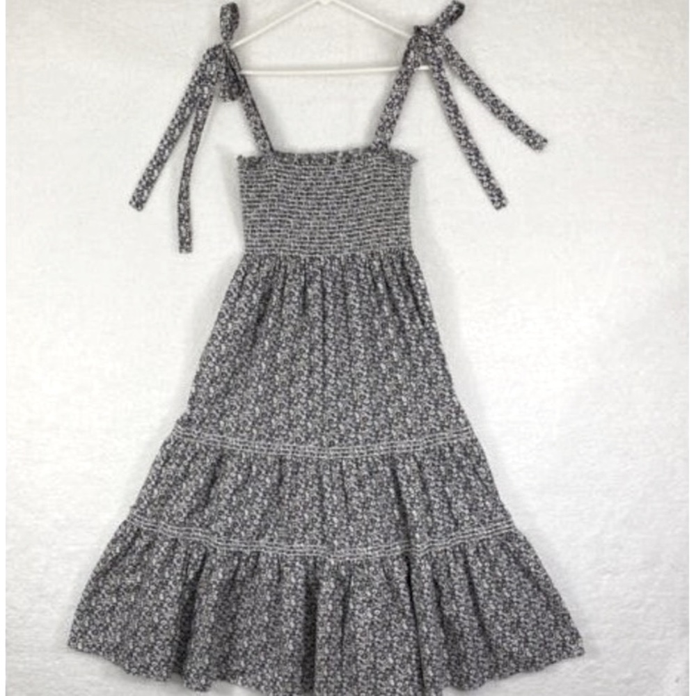 O.P.T. One Pretty Time Cara Medium Dress Smocked Floral Tiered Cotton